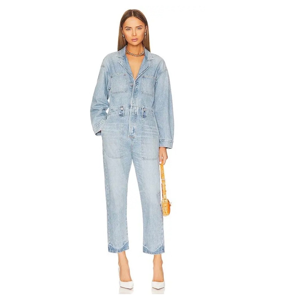 Citizens of Humanity Jumpsuit Womens S Light Blue Excellent Denim Myla Boiler